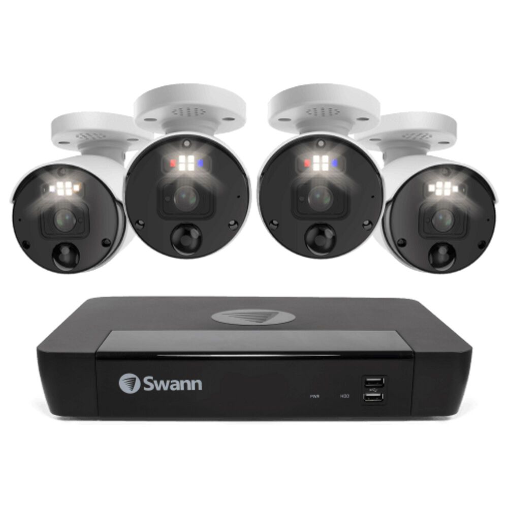 Swann 4 Camera 8 Channel 4K Ultra HD Pro Enforcer NVR Security System in White, , large