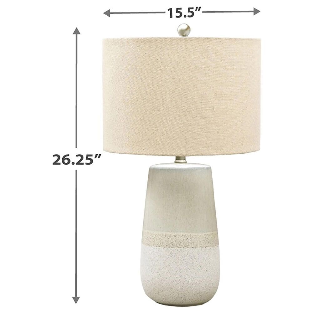 Signature Design by Ashley Shavon Table Lamp in Beige and White, , large
