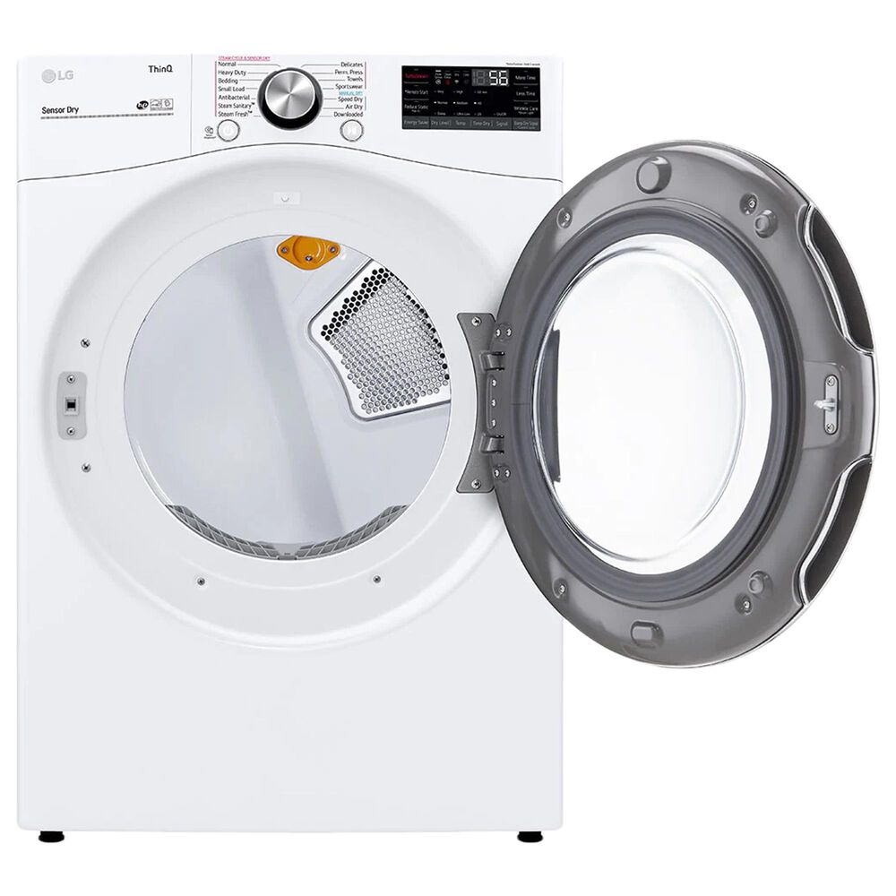 LG 5.0 Cu. Ft. Front Load Washer and 7.4 Cu. Ft. Electric Dryer with TurboWash 360 Laundry Pair in White &#40;Pedestals Sold Separately&#41;, , large