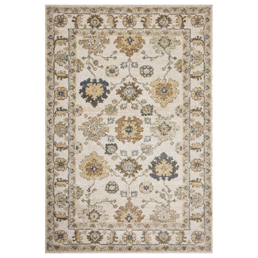 Loloi Tamryn 6"7" x 9"2" Ivory and Multicolor Area Rug, , large