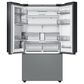 Samsung Bespoke 30 Cu. Ft. 3-Door French Door Refrigerator - White Glass Top Family Hub Panels and Matte Gray Glass Bottom Panel Included, , large