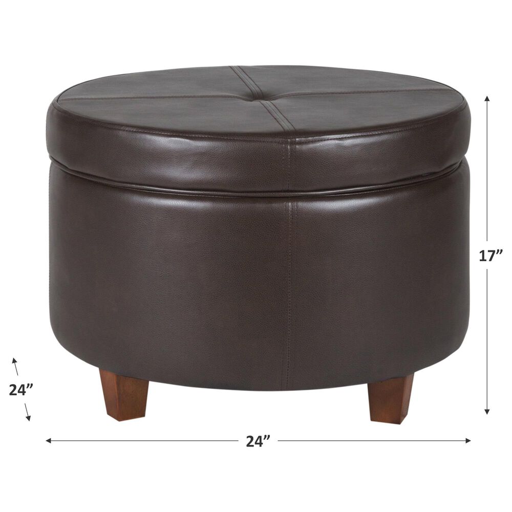 Kinfine Large Storage Ottoman in Brown, , large