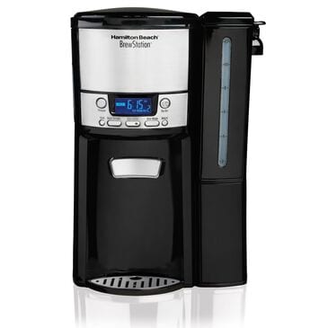 Hamilton Beach 12-Cup BrewStation Coffee Maker in Black and Stainless Steel, , large