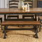 A-America Stone Creek Dining Bench in Chicory and Slate Black, , large