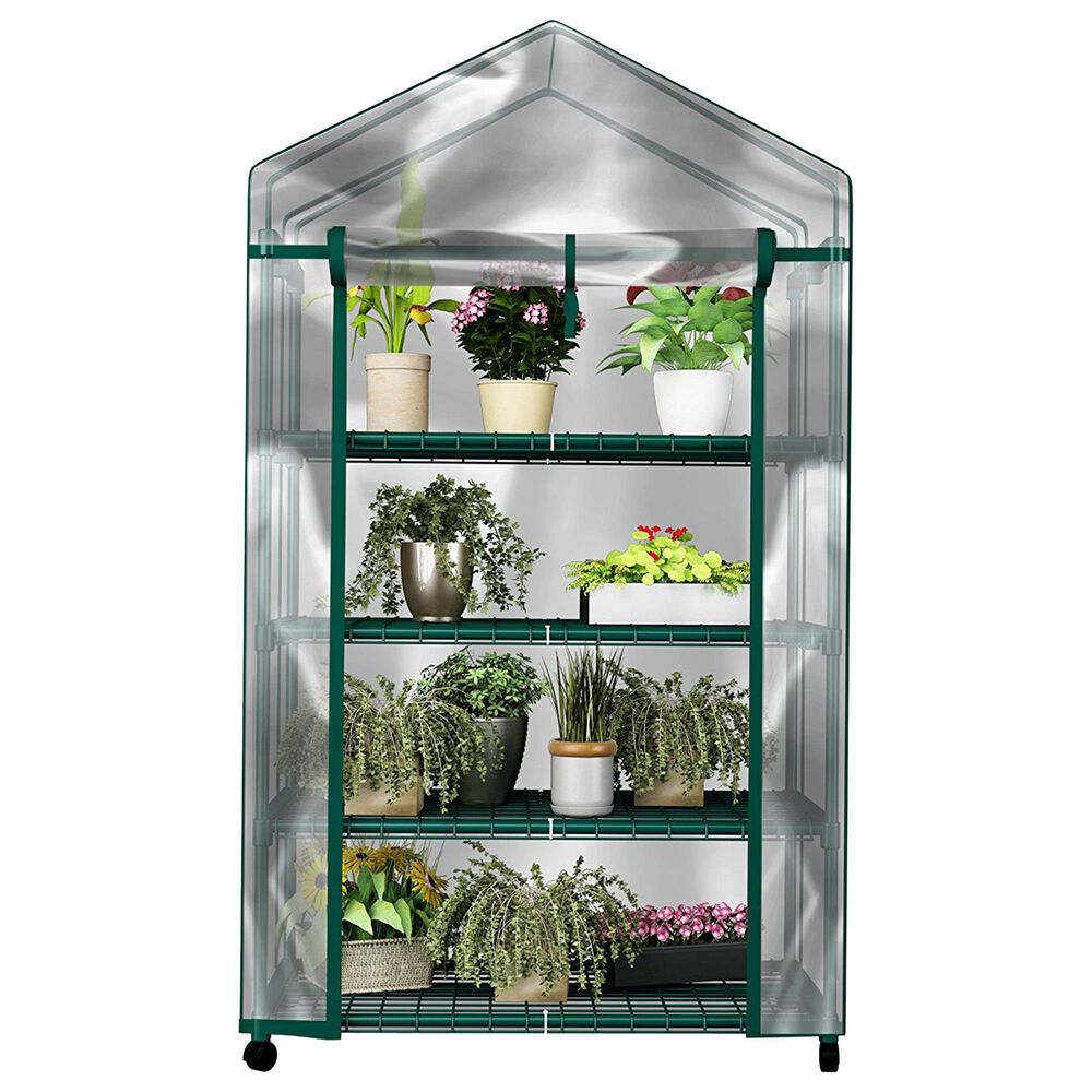 Timberlake 4-Tier Portable Greenhouse in Green, , large