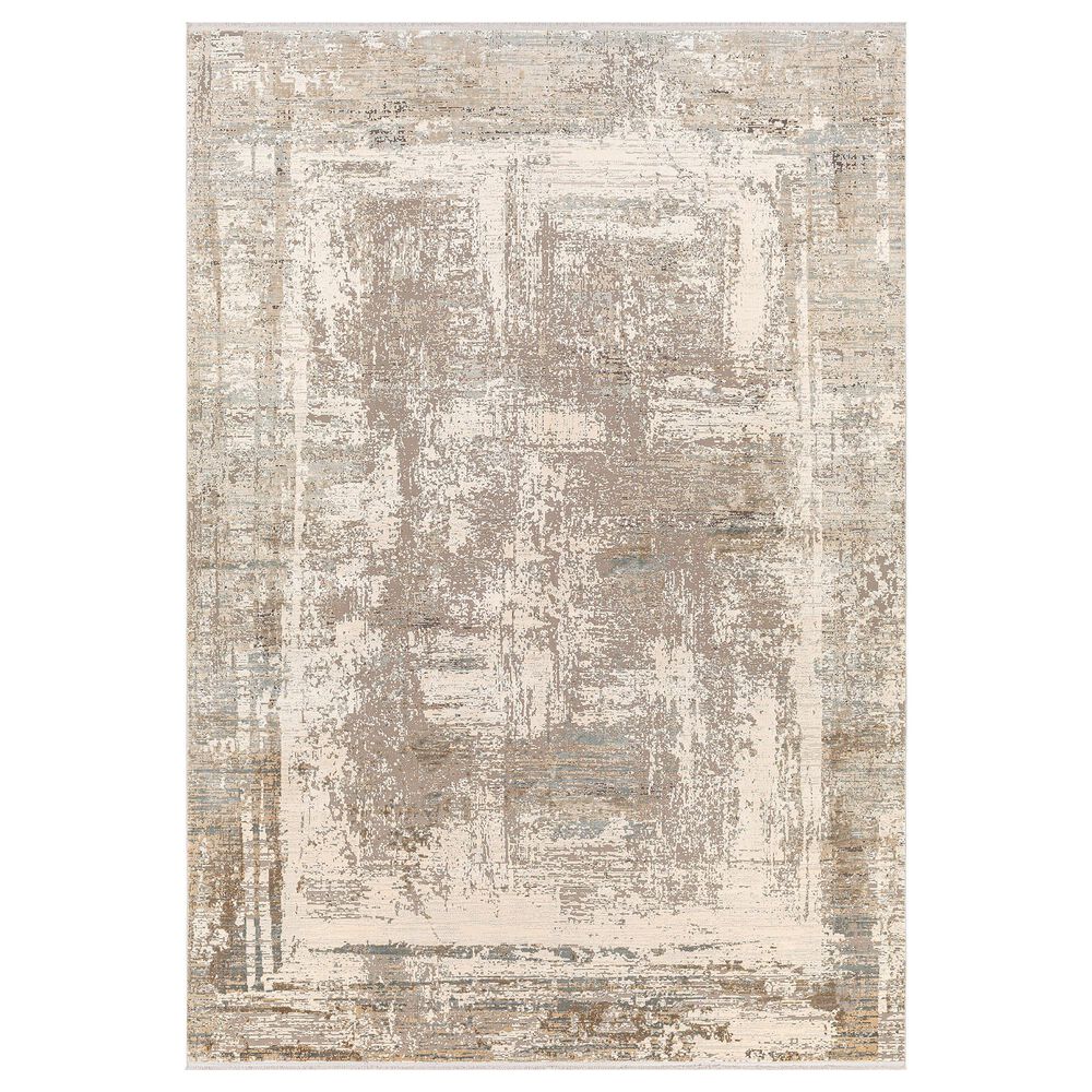 Surya Solar 10" x 14" Cream, Taupe, Gray, Medium Brown, Medium Gray, Tan and Light Gray Area Rug, , large