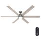 Hunter Gravity 72" Ceiling Fan with LED Light in Matte Silver, , large