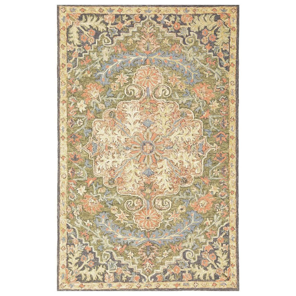 Oriental Weavers Alfresco 28401 3"6" x 5"6" Blue and Green Area Rug, , large