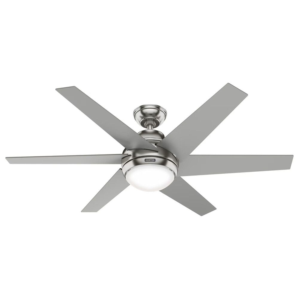 Hunter Sotto 52" Ceiling Fan with LED Lights in Brushed Nickel, , large