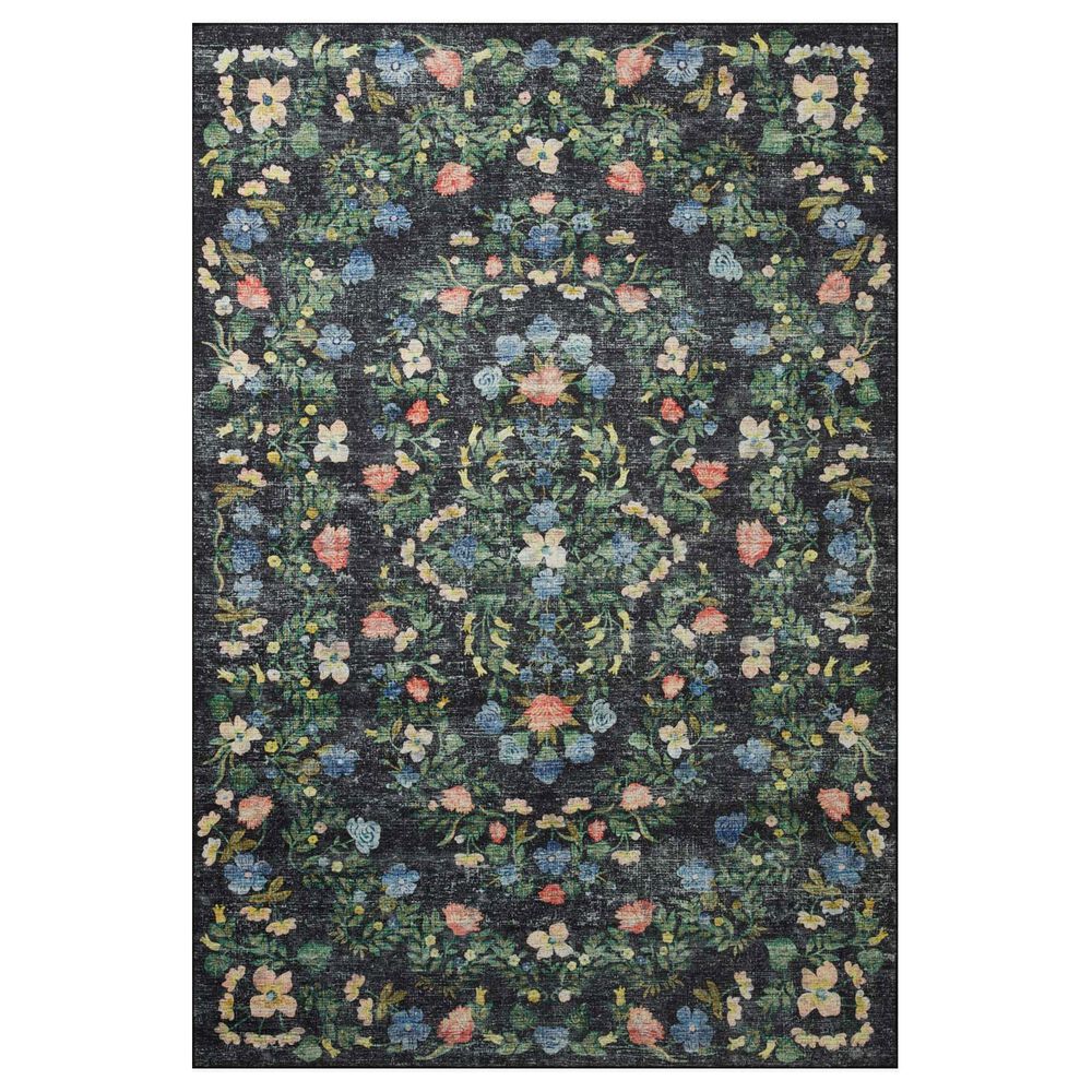 Rifle Paper Co. Palais 3"9" x 5"9" Black Area Rug, , large