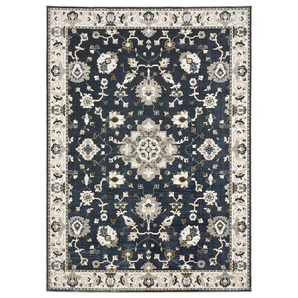 Oriental Weavers Ellington 5"3" x 7"6" Blue and Beige Area Rug, , large