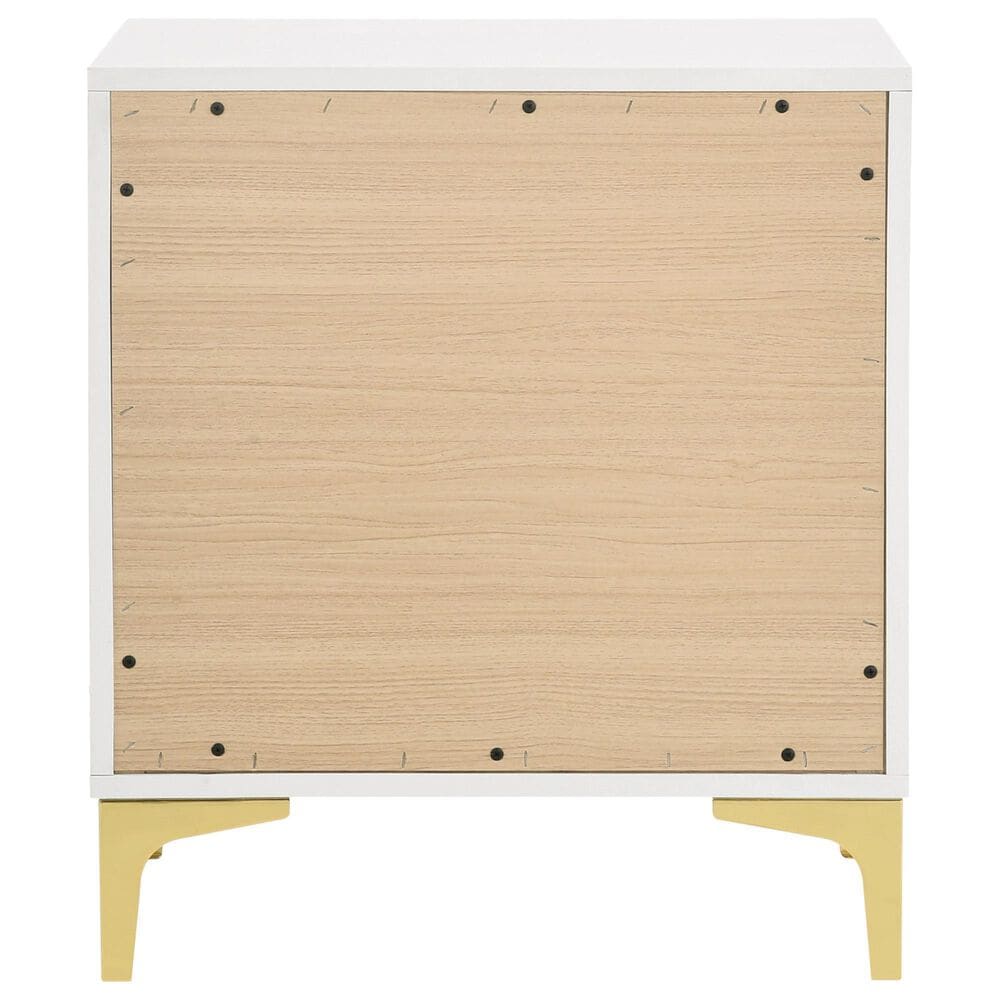 Pacific Landing Kendall 2-Drawer Nightstand in Gold and White, , large