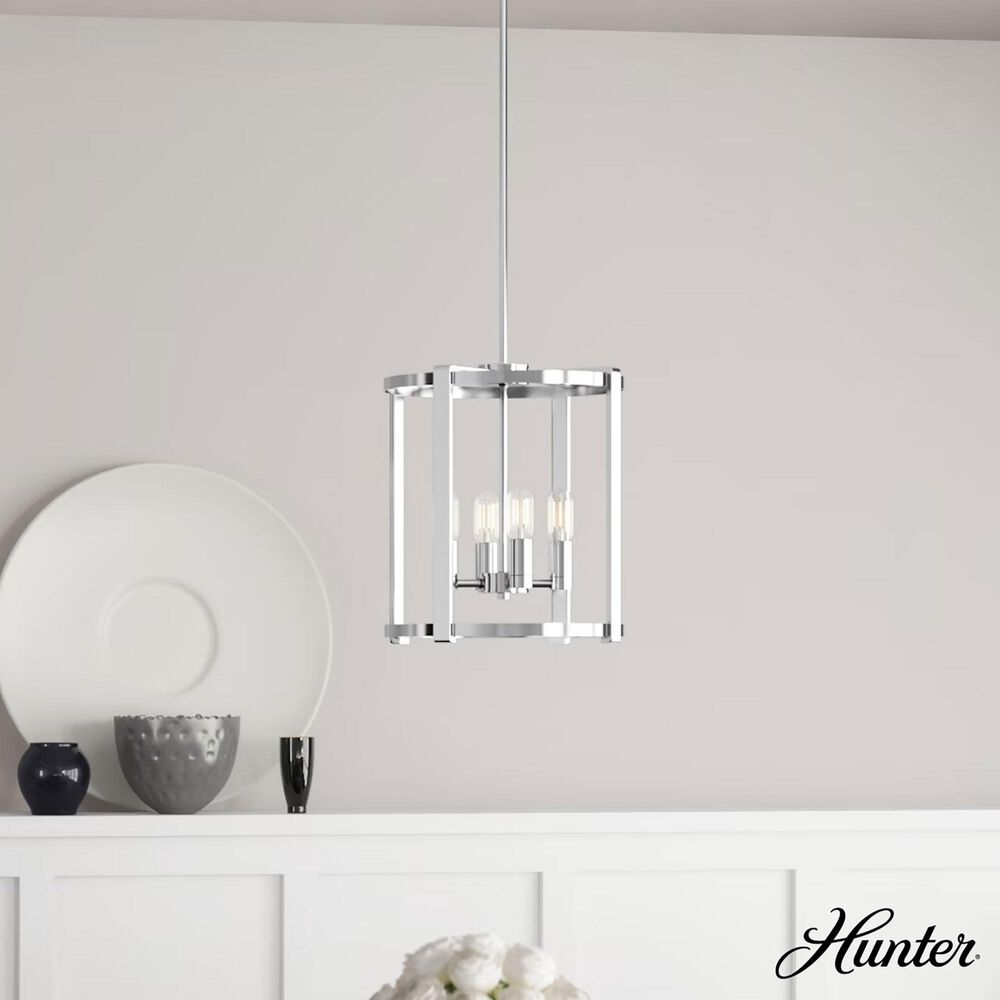 Hunter Astwood 16&quot; 4-Light Chandelier in Polished Nickel, , large