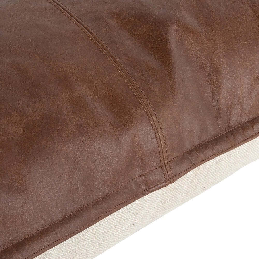 Classic Home Kona 14&quot; x 26&quot; Leather Pillow in Brown, , large