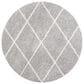 Safavieh Parma Shag PMA515G 9" Round Grey and Cream Area Rug, , large