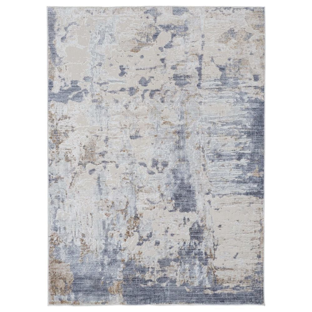 Feizy Rugs Laina 5"7" x 10" Blue and Ivory Area Rug, , large