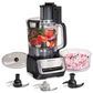 Hamilton Beach 14-Cup Stack and Snap Duo Food Processor in Black and Stainless Steel, , large