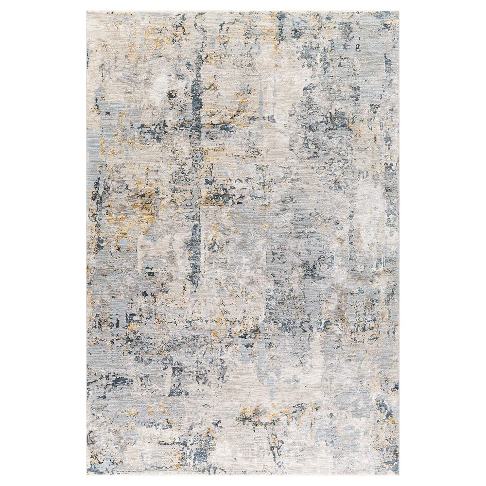 Surya Laila 6"7" x 9"6" Light Gray, Navy, Camel, Wheat and Charcoal Area Rug, , large