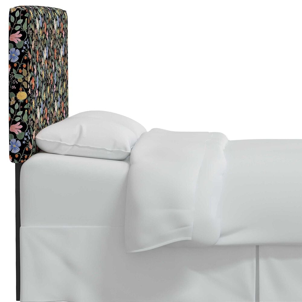 Rifle Paper Co Crafted by Cloth &amp; Company Elly King Headboard in Aviary Black and Cream, , large