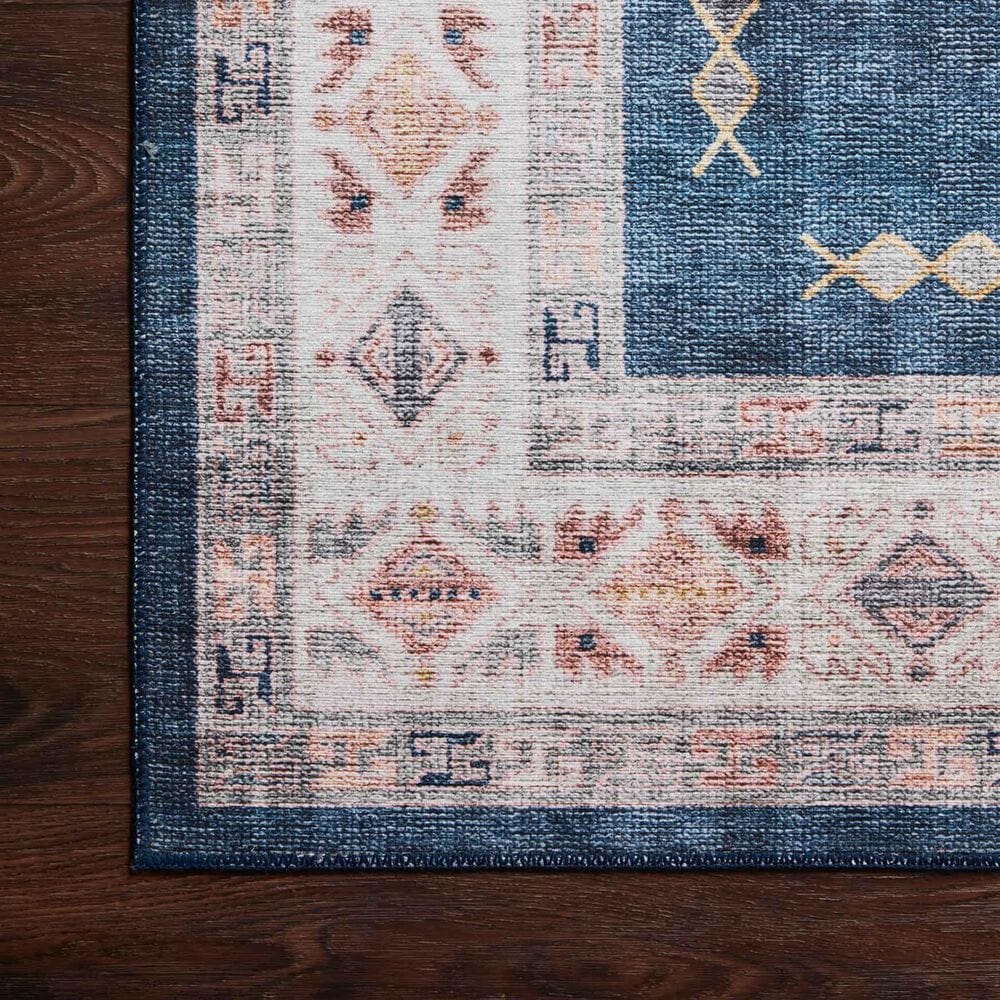 Loloi II Heidi 3&#39;6&quot; x 5&#39;6&quot; Denim and Blush Area Rug, , large