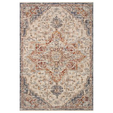 Loloi II Sorrento 3"11" Round Ivory and Fiesta Area Rug, , large