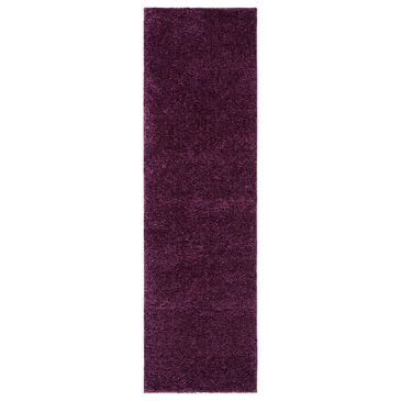 Safavieh August Shag 2"3" x 12" Purple Runner, , large