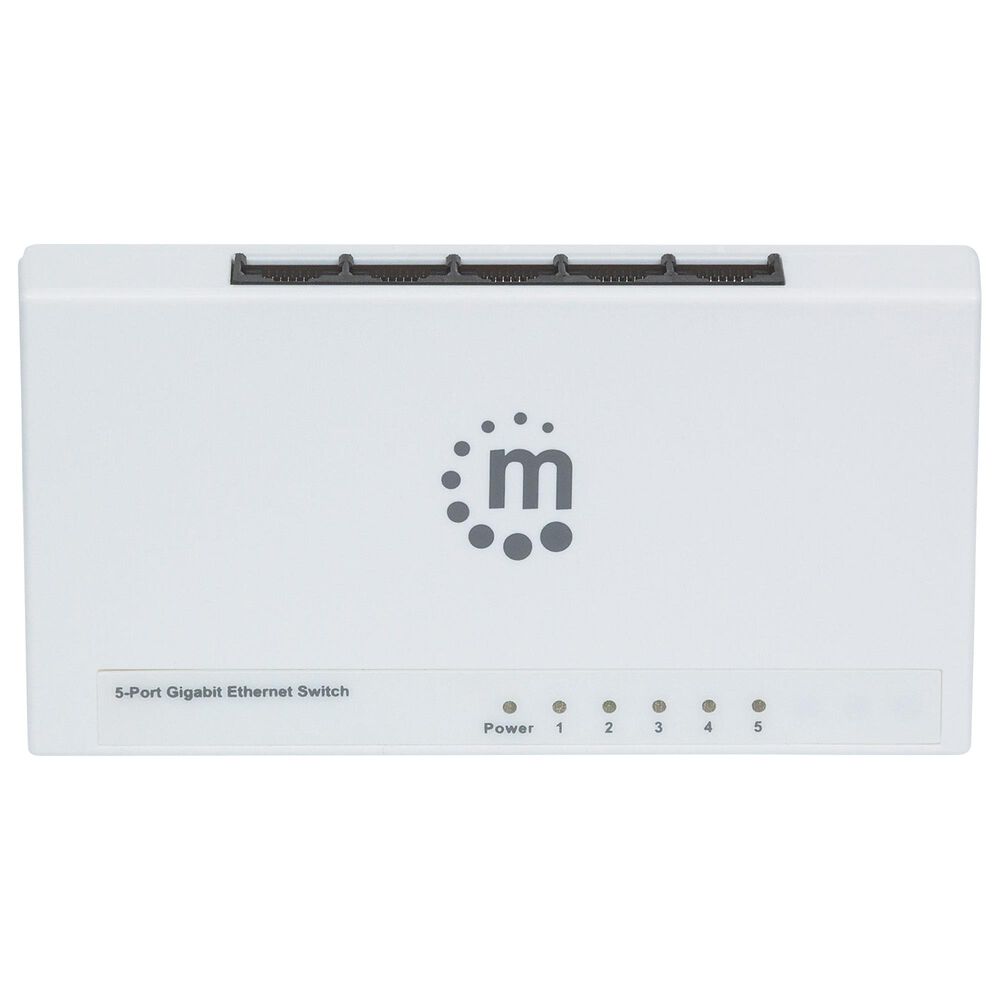 Manhattan 5-Port Desktop Gigabit Ethernet Switch in White, , large