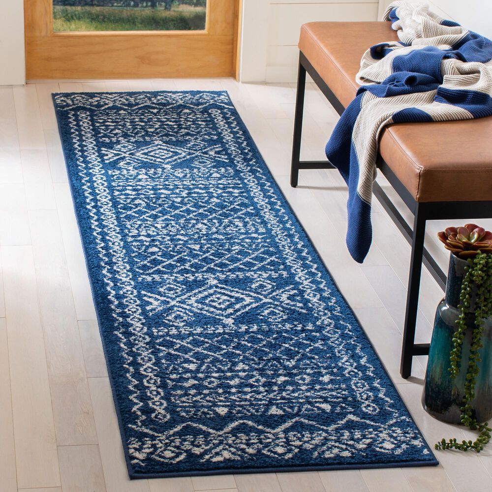 Safavieh Tulum  2&#39; x 8&#39; Dark Blue Runner, , large