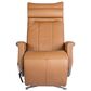 Svago Swivel Power Zero Gravity Leather Massage Recliner in Toffee, , large