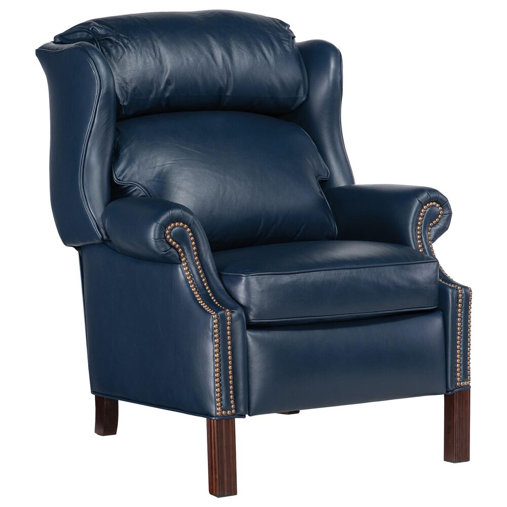 Bradington-Young Chippendale Hi-Leg Recliner in Navy, , large