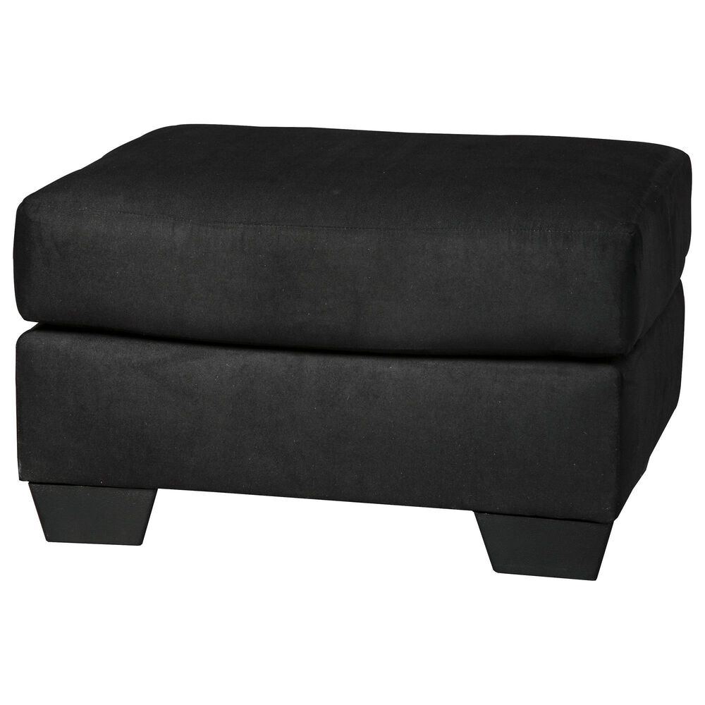 Signature Design by Ashley Darcy Standard Ottoman in Black, , large