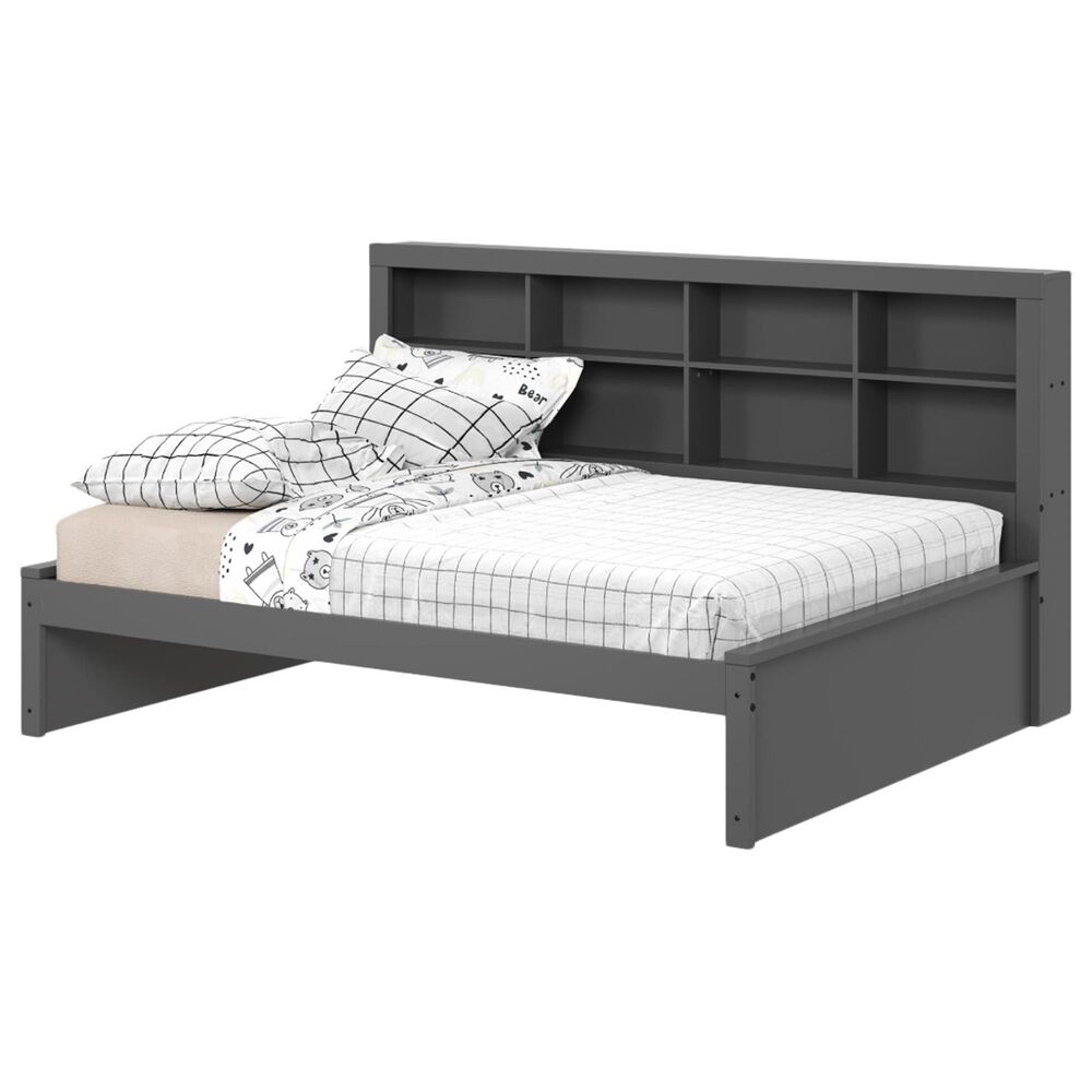 Forest Grove Full Bookcase Bed Dark Grey, , large