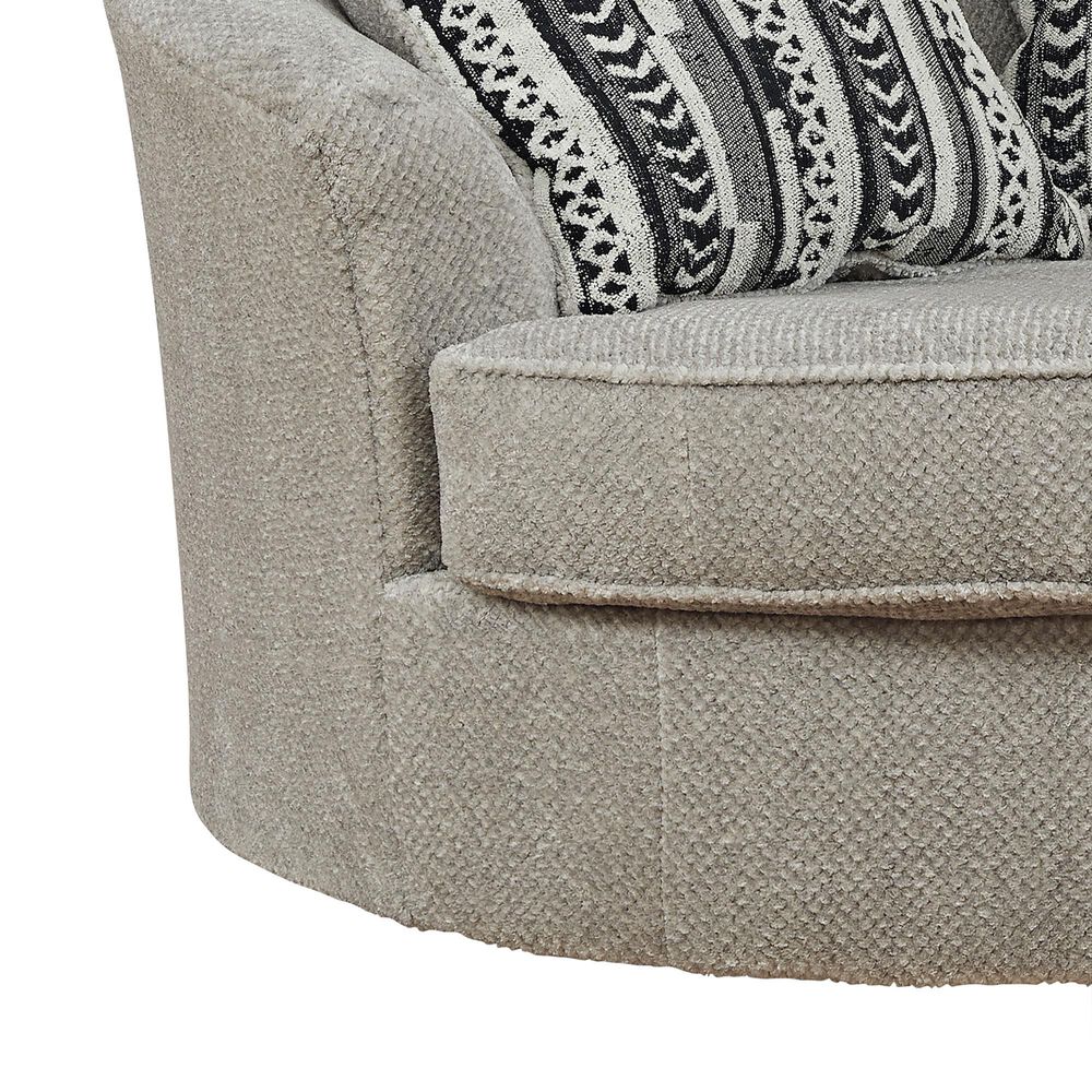 Signature Design by Ashley Calnita Oversized Swivel Accent Chair in Sisal, , large