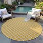 Dalyn Rug Company York 8" Round Gold Indoor/Outdoor Area Rug, , large