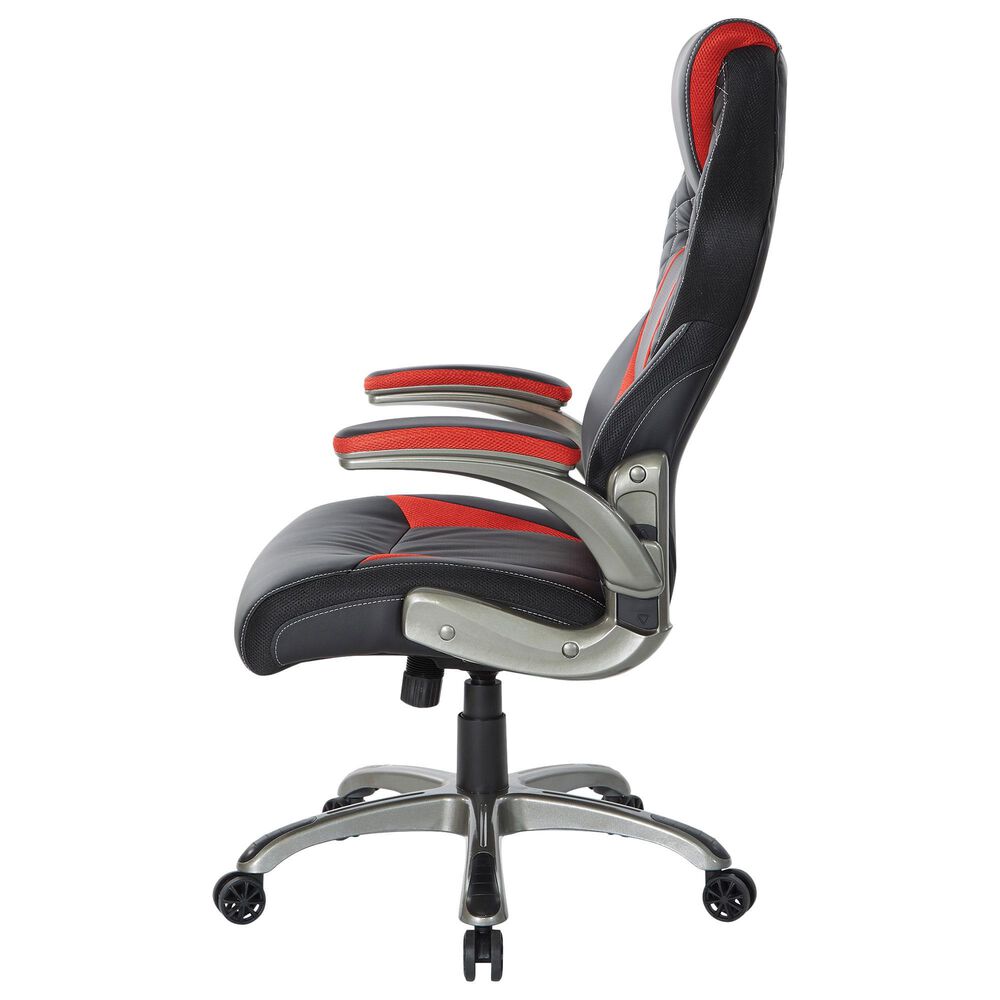 OSP Home Oversite Gaming Chair in Black and Red