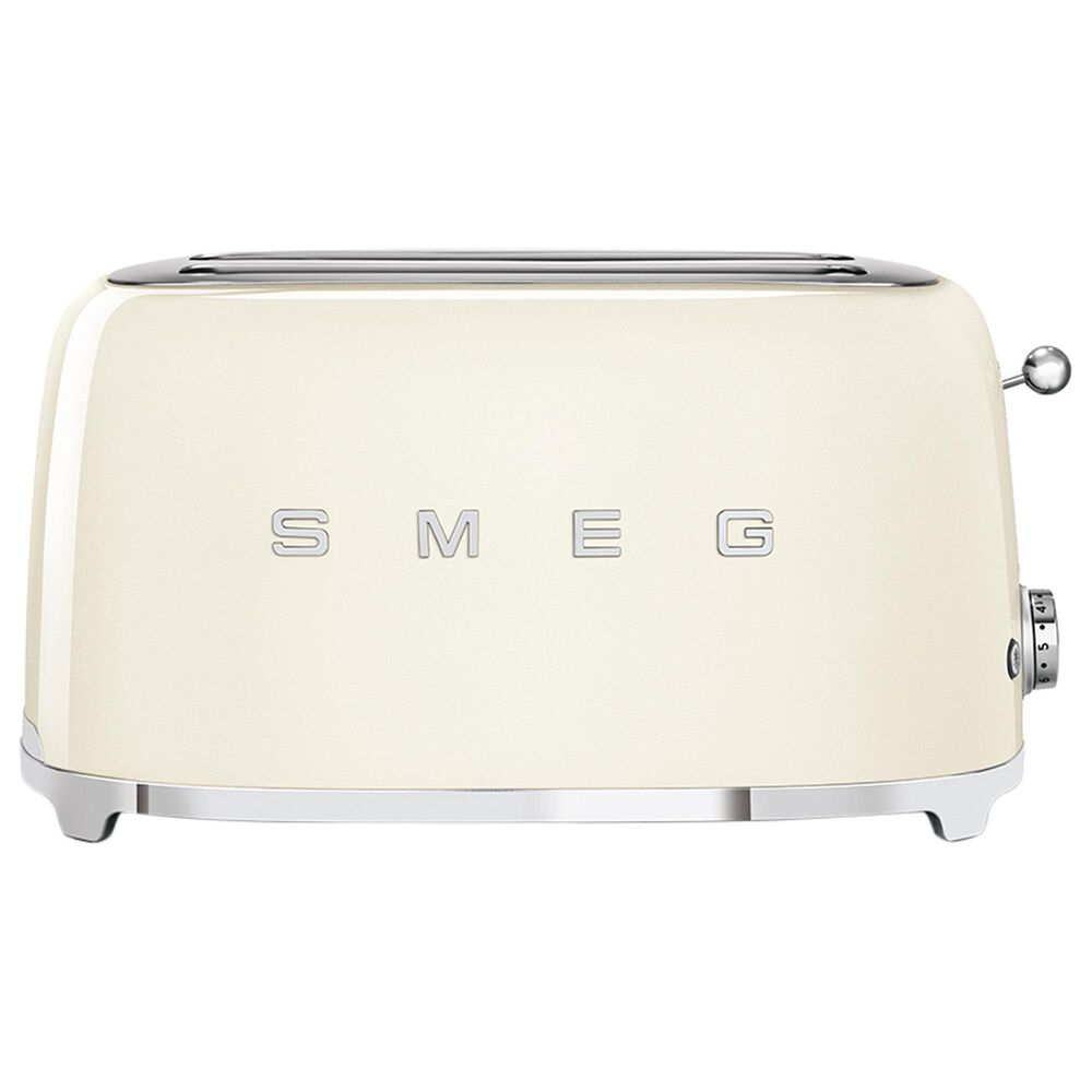 Smeg 4-Slice Retro Style Toaster in Cream and Stainless Steel, , large