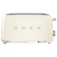 Smeg 4-Slice Retro Style Toaster in Cream and Stainless Steel, , large