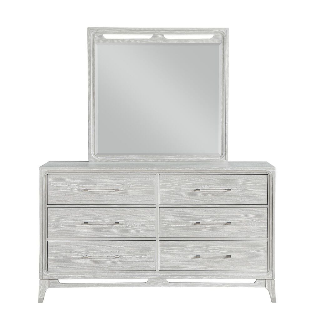 Davis International Solitude Dresser Only in White Rub Through Finish, , large