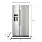 Maytag 21 Cu. Ft. Counter Depth Side-by-Side Refrigerator in Stainless Steel, , large