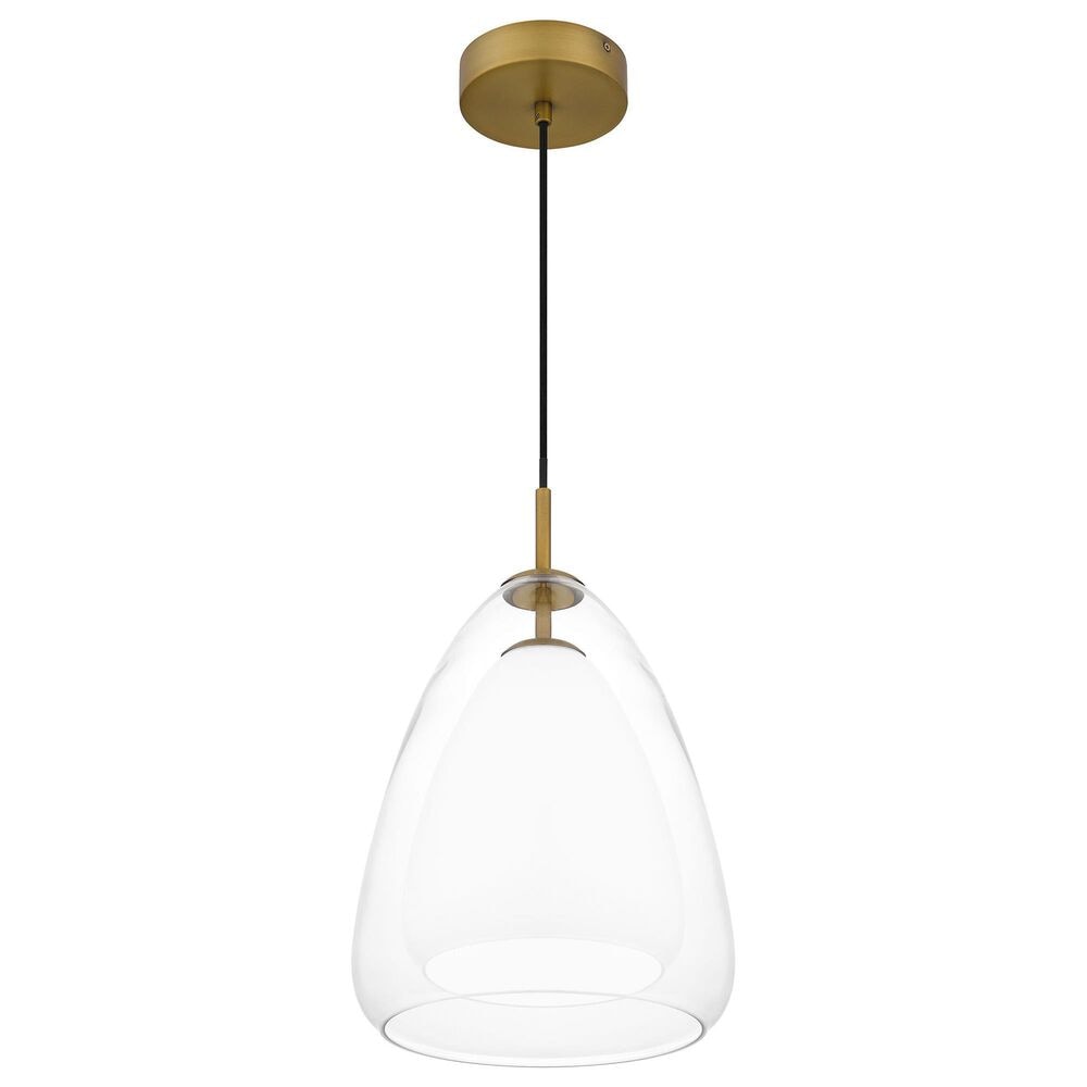 Quoizel Aero 1-Light Pendant Ceiling Light in Antiqued Gold, , large