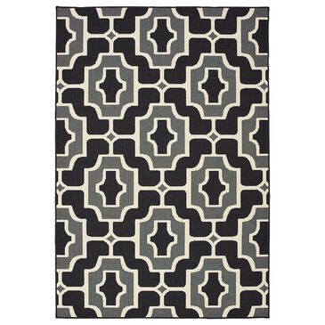 Oriental Weavers Marina 1491Z 1"9" x 3"9" Black and Grey Scatter Rug, , large