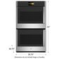 GE Profile 30" Double Wall Oven with Left-Hand Side-Swing Doors in Stainless Steel, , large