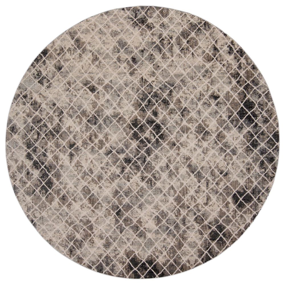 Feizy Rugs Kano 8"9" Round Sand and Ivory Area Rug, , large