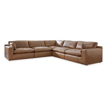 Signature Design by Ashley Emilia 5-Piece L-Shaped Sectional in Caramel, , large
