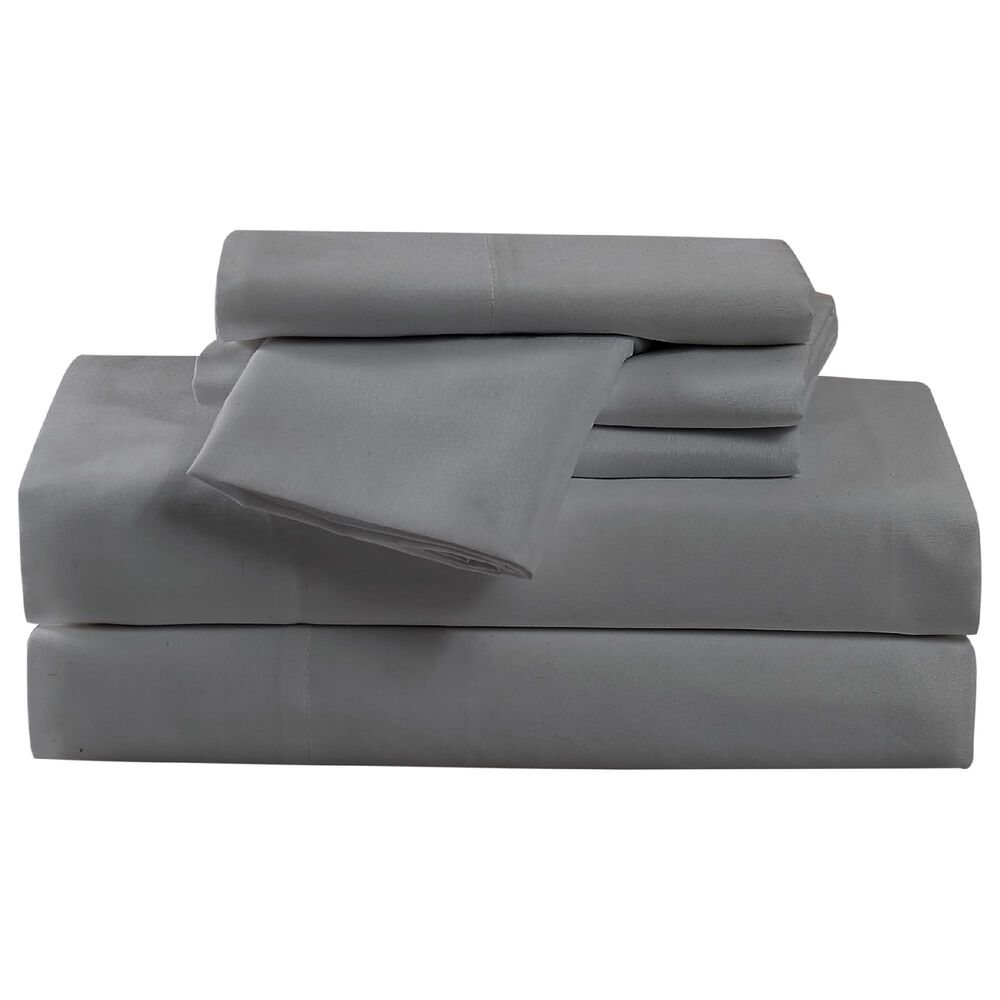 Pem America Cannon Heritage Solid 6-Piece King Sheet Set in Grey, , large