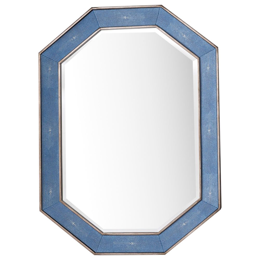 James Martin Tangent Mirror in Silver and Delft Blue, , large