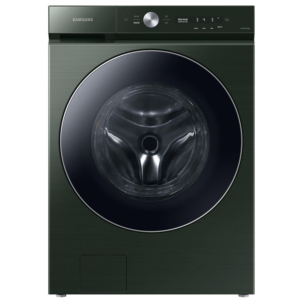 Samsung Bespoke 5.3 Cu. Ft. Front Load Washer and 7.6 Cu. Ft. Electric Dryer Laundry Pair with Pedestal in Forest Green, , large
