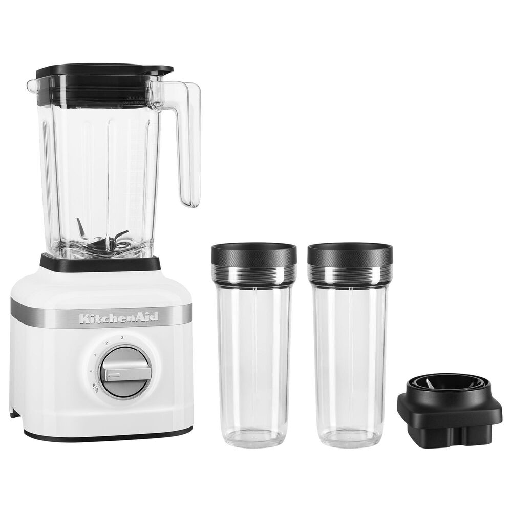 KitchenAid 3-Speed Ice Crushing Blender with 2 Personal Blender Jars in White, , large