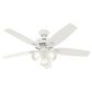 Hunter Newsome 52" Ceiling Fan with 3 Lights in Fresh White, , large