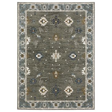 Oriental Weavers Ellington 7"10" x 10"10" Grey and Blue Area Rug, , large